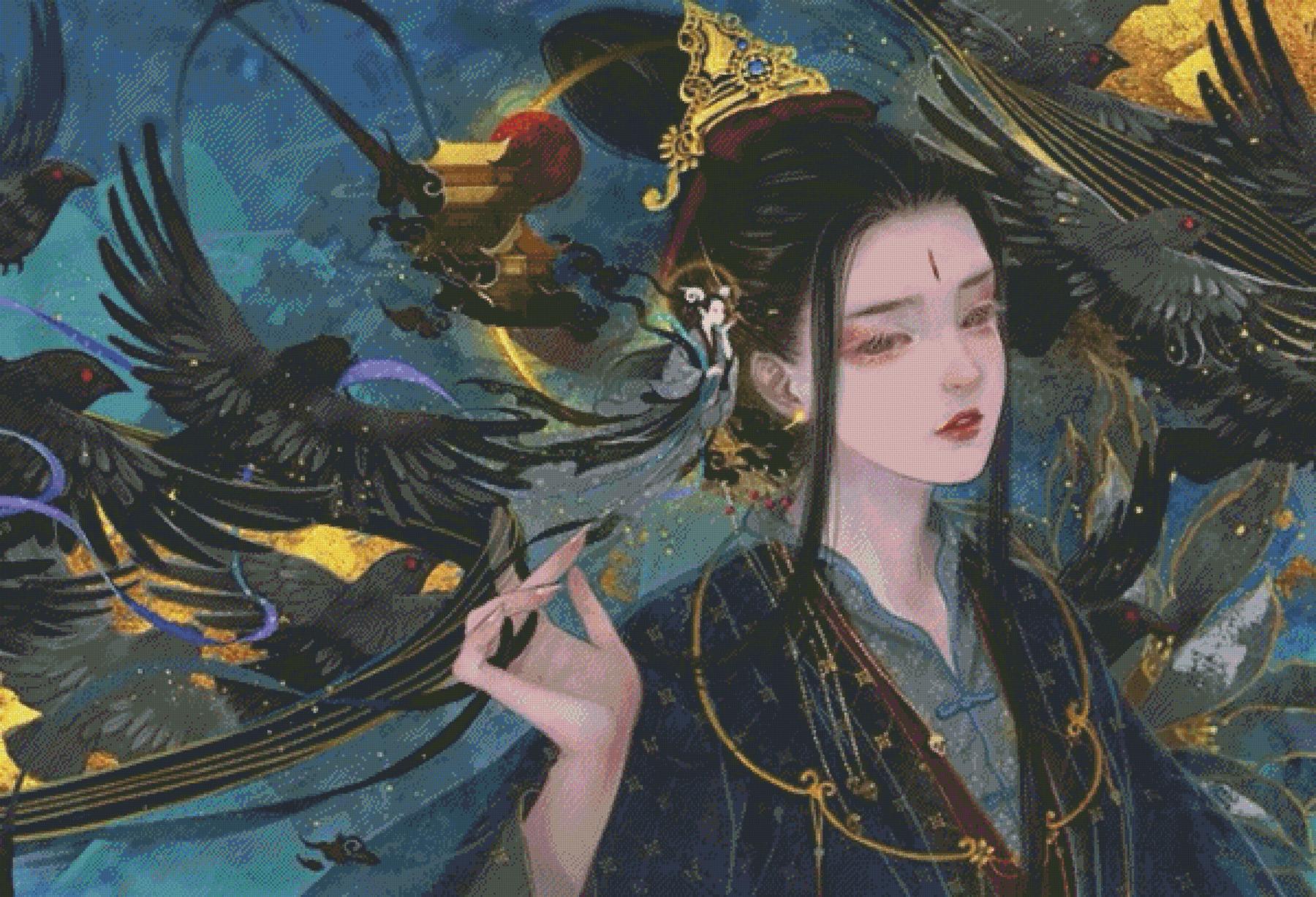 https://dayunoa.oss-cn-beijing.aliyuncs.com/所有图纸/70个油画类/敦煌乌鸦女人116色.jpeg